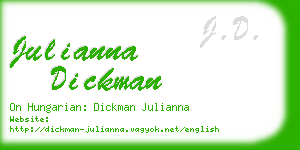 julianna dickman business card